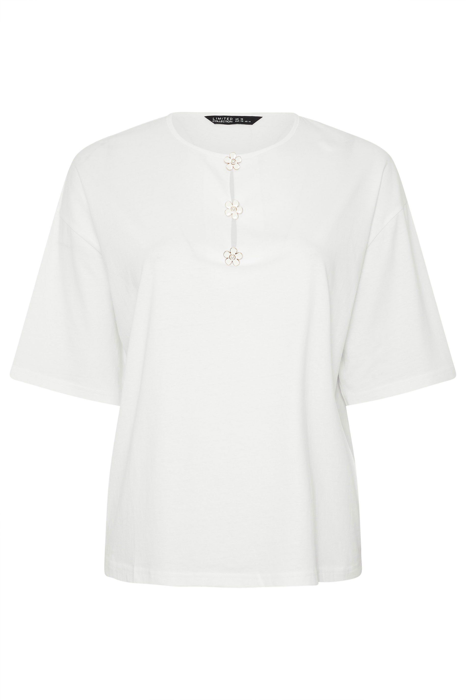 Yours Flower Detail T-Shirt