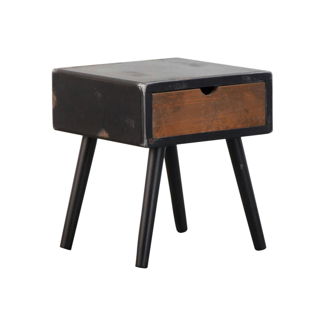 HOLLYWOOD - Chevet en bois noir 40 cm