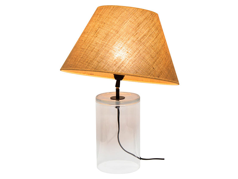 Lampa stołowa Vaso Jute tkaninowa beżowa