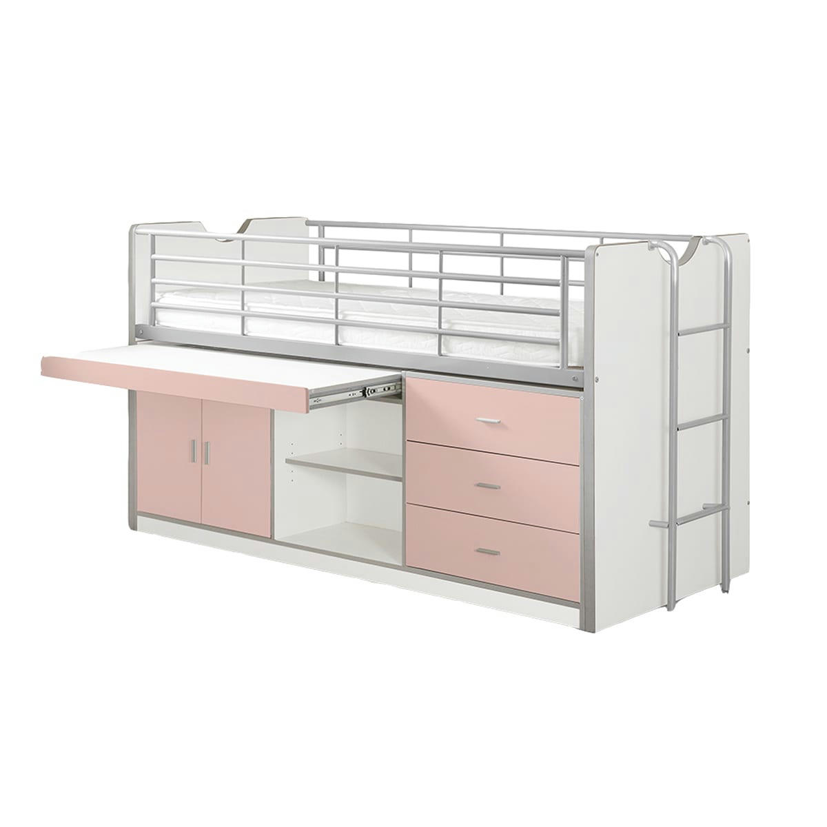 BONNY - Lit combiné 95 90x200 sommier inclus rose