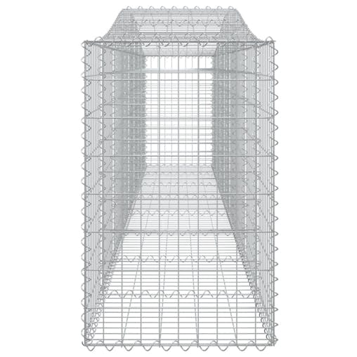 NNEVL Arched Gabion Baskets 2 pcs 400x50x80/100 cm Galvanised Iron