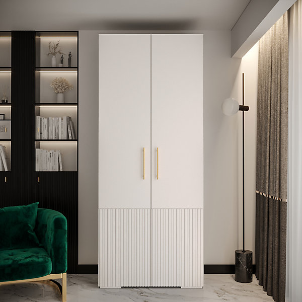 Armoire Manhattan Ryfel 3 a portes battantes H. 236,7 x L. 100 x P. 47, 2 portes