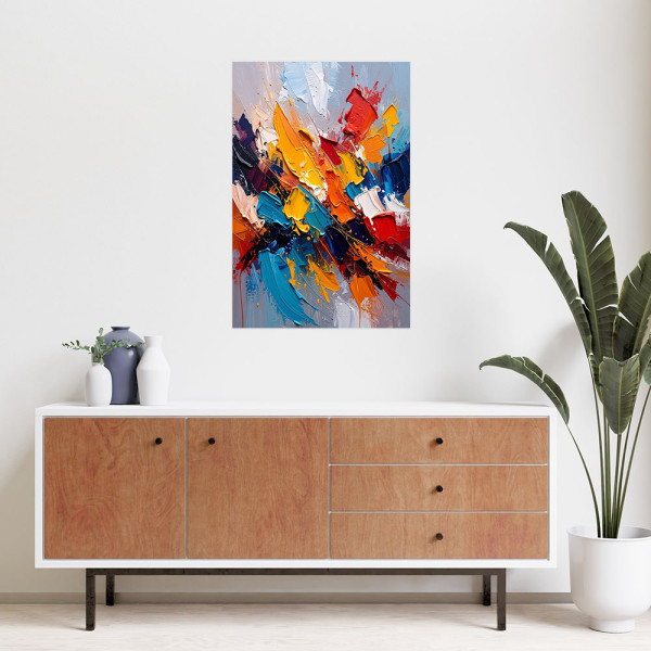Naklejka samoprzylepna Feeby Eksplozja kolorów Abstrakcja efekt farby 20x30