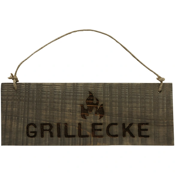 Schild, Holz, braun