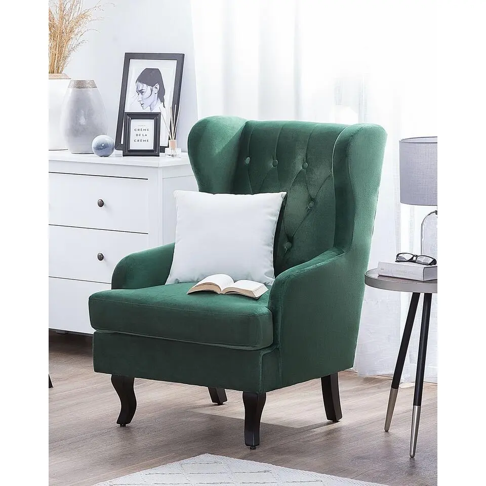 ALTA - Chesterfield fauteuil - Groen - Fluweel