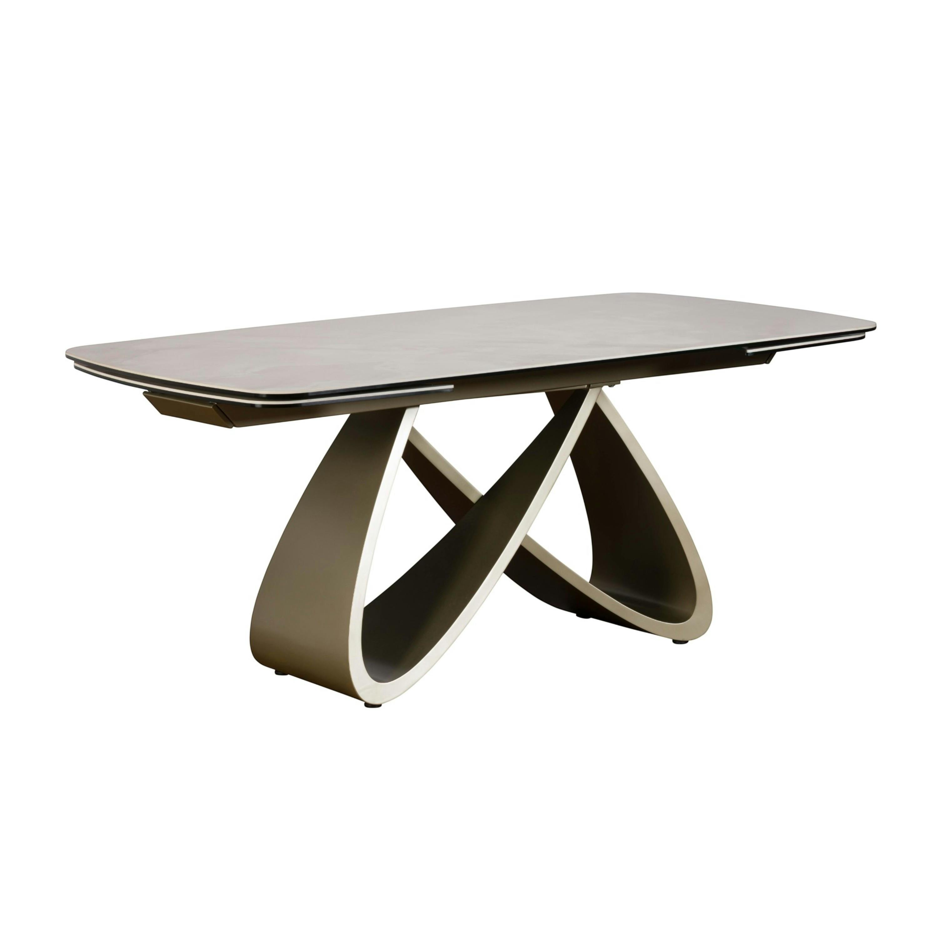Table à manger extensible en céramique brillante 180-240 cm SYRA