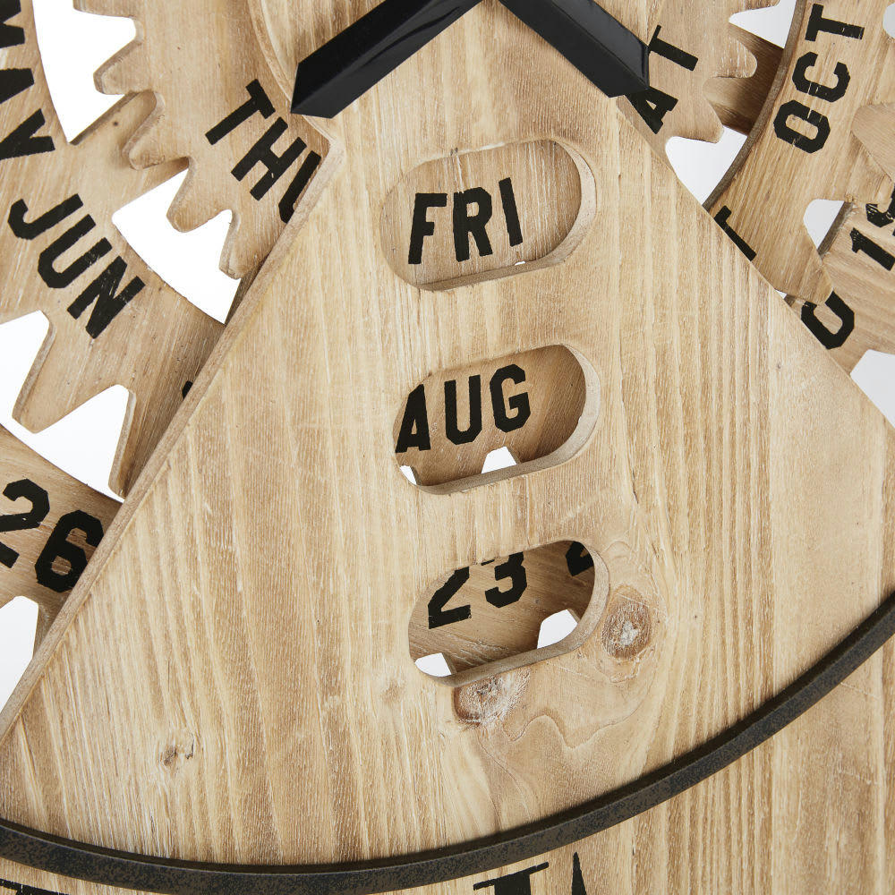 COLLECTOR - Horloge murale avec calendrier perpétuel bicolore D90