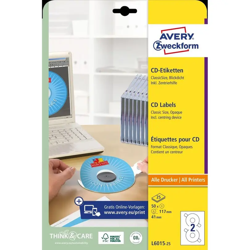 Etiketten 25er-Set ClassicSize