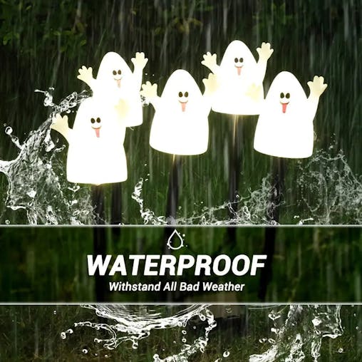 NNETM 5 In 1 Ghostly Glow Solar Ground Light