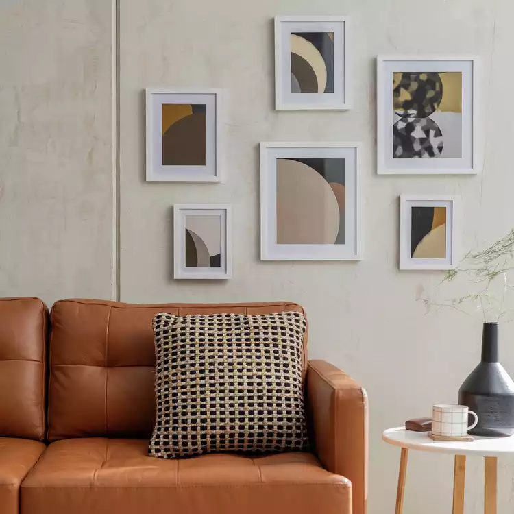 Habitat White Wooden 6 Pack Picture Frames - Mixed Sizes