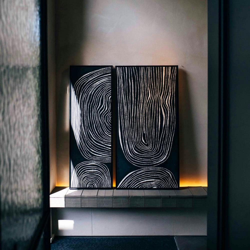 SESTRI I - Toile avec cadre noir 43x123cm