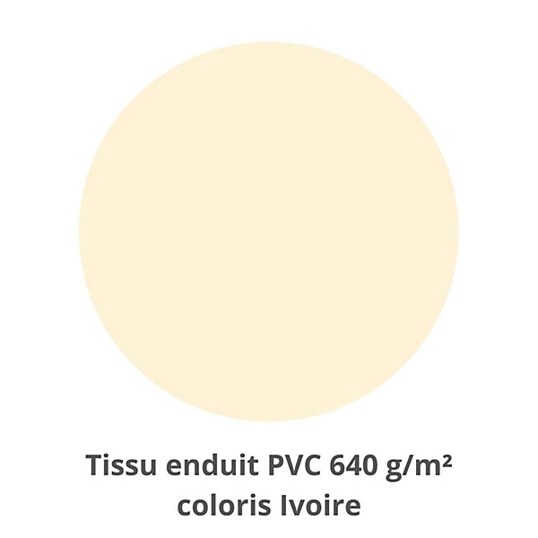Bâche hivernage piscine hors sol Vivapool Rio 560 x 370 cm - Toile PVC 640 g/m² Ivoire - Couverture hiver