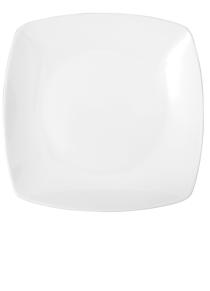 Talerz płytki 25,5 cm Akcent Biały C000