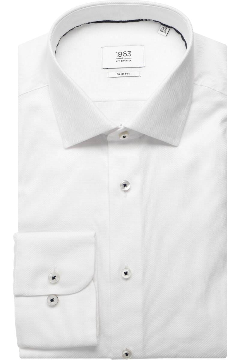 ETERNA 1863 Slim Fit Hemd weiss, Strukturiert