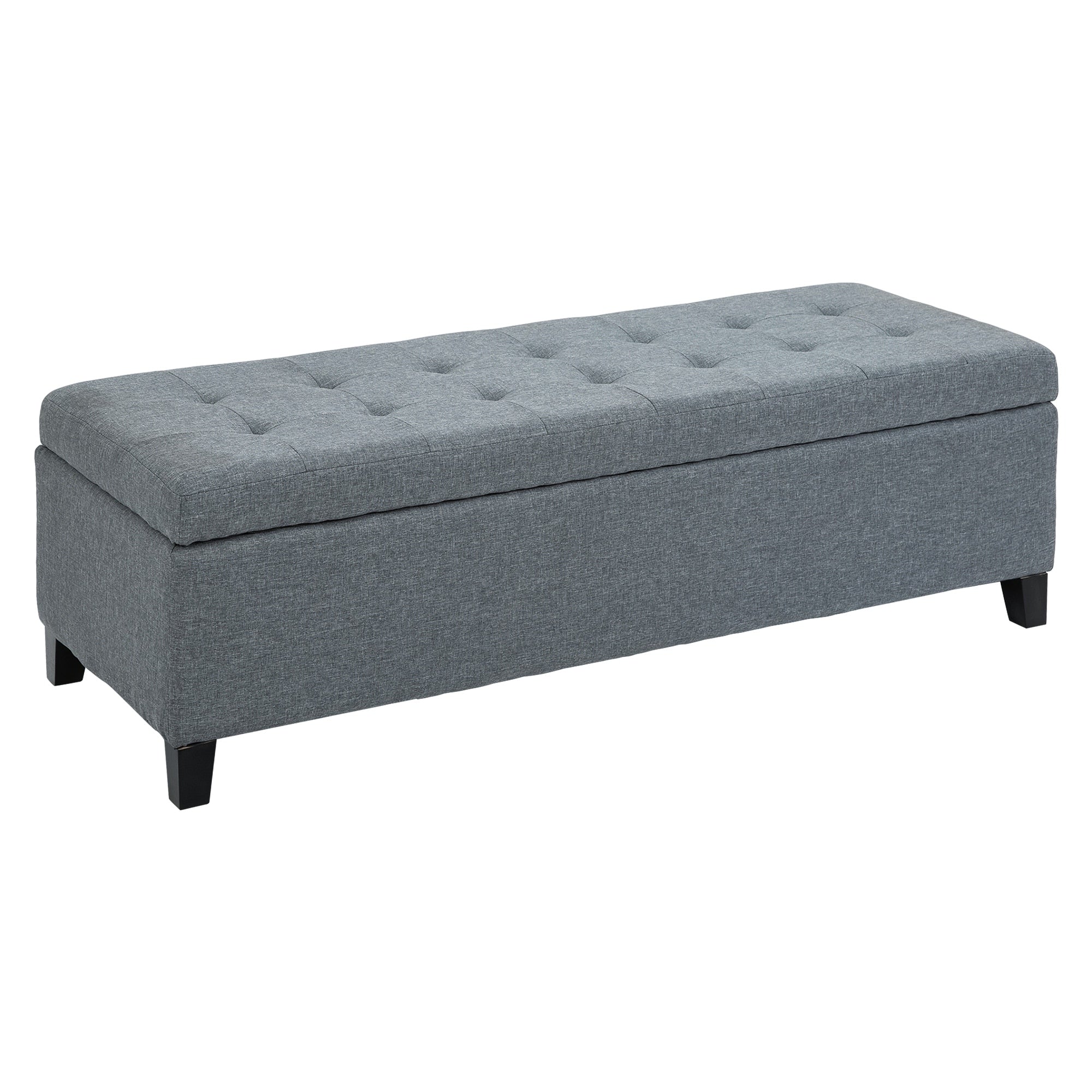 Porch & Den Holmden 51-inch Fabric Tufted Storage Ottoman Bench
