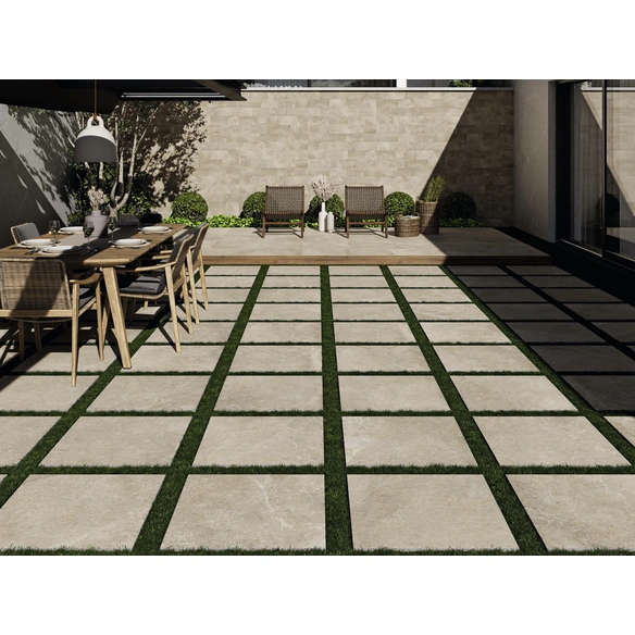 Terrassenplatte »Milano«, bone, 59,5 x 59,5 x 2 cm, Keramik
