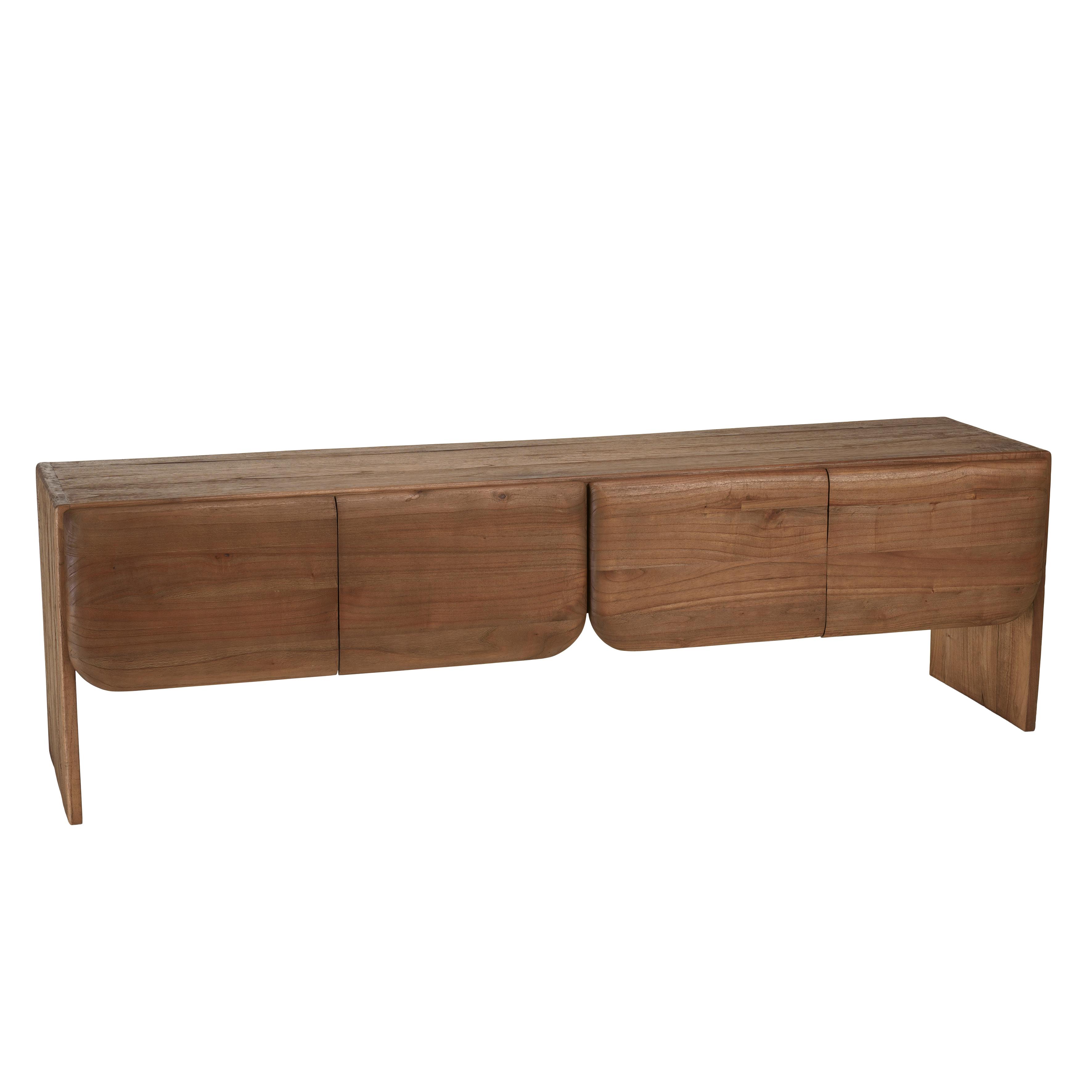 Meuble TV 4 portes en bois de mindi ARCUS