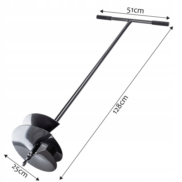 Świder Ręczny Do Ziemi Gruntu Gleby Dołownik 250mm