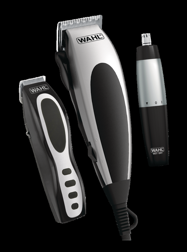 Wahl Home Barber Haircutting Kit with Clippers, Ear/Nose/Brow Trimmer & Scissors, 30-pc