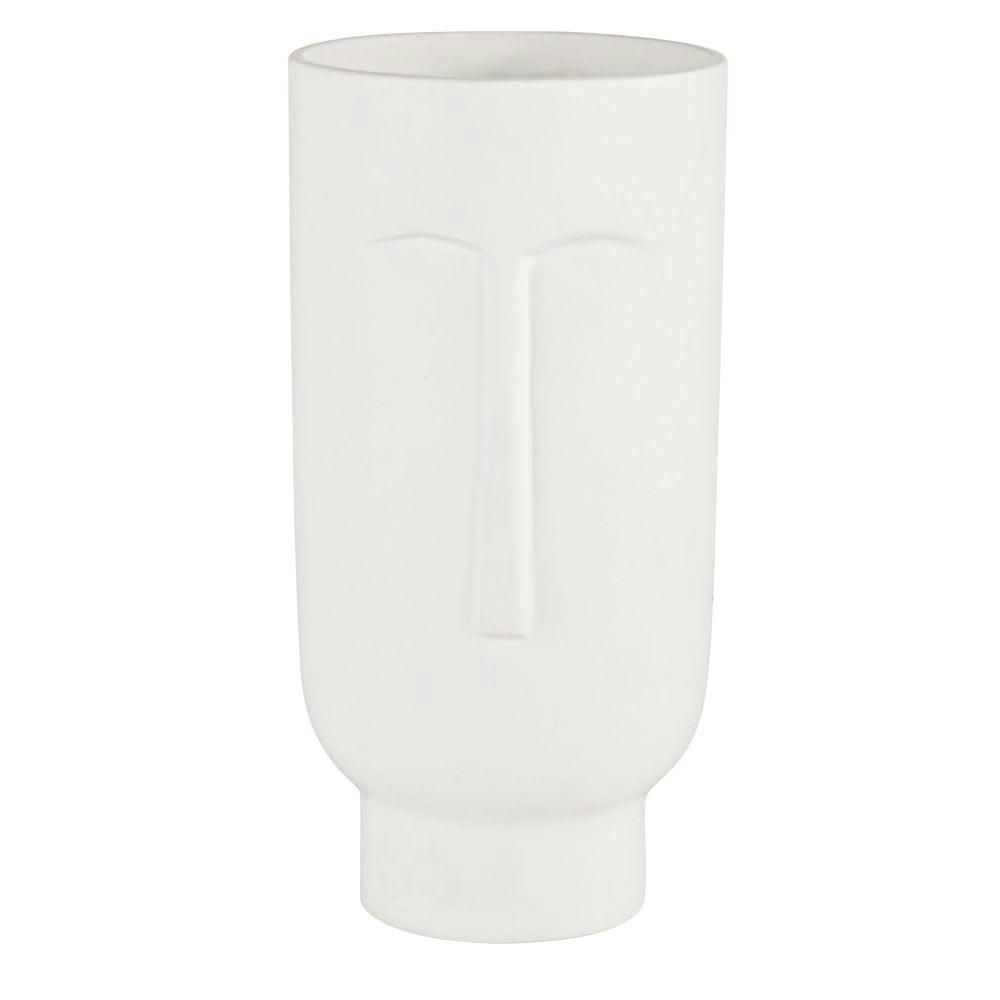 - Bougie visage en céramique blanche