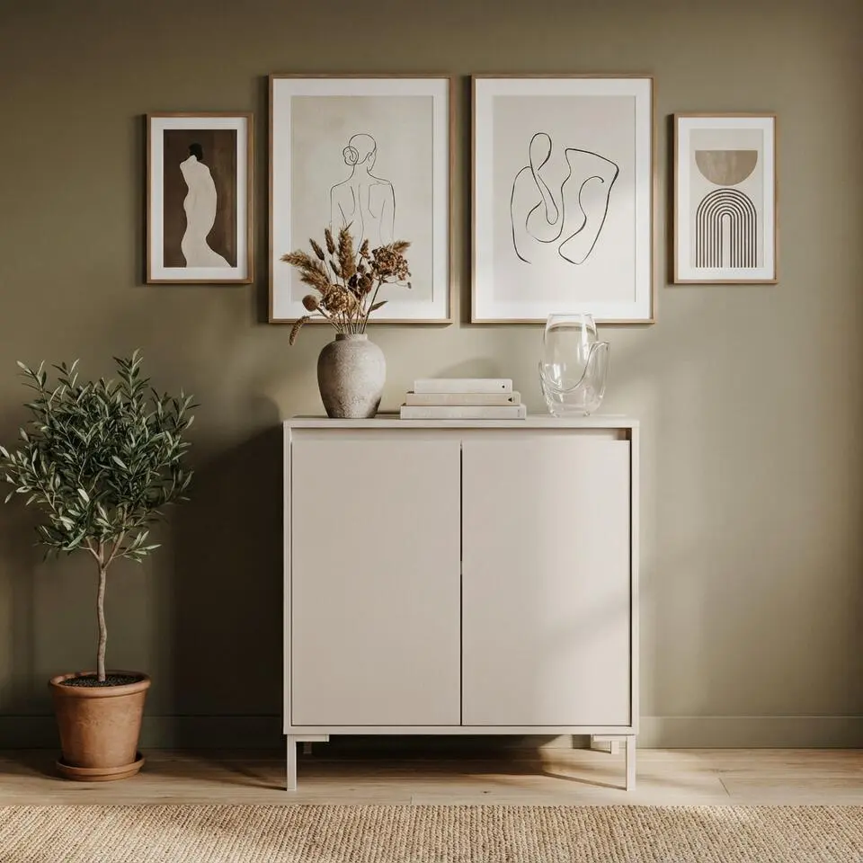 Calicosy - Dressoir NERIO - beige taal 81x40x87 cm