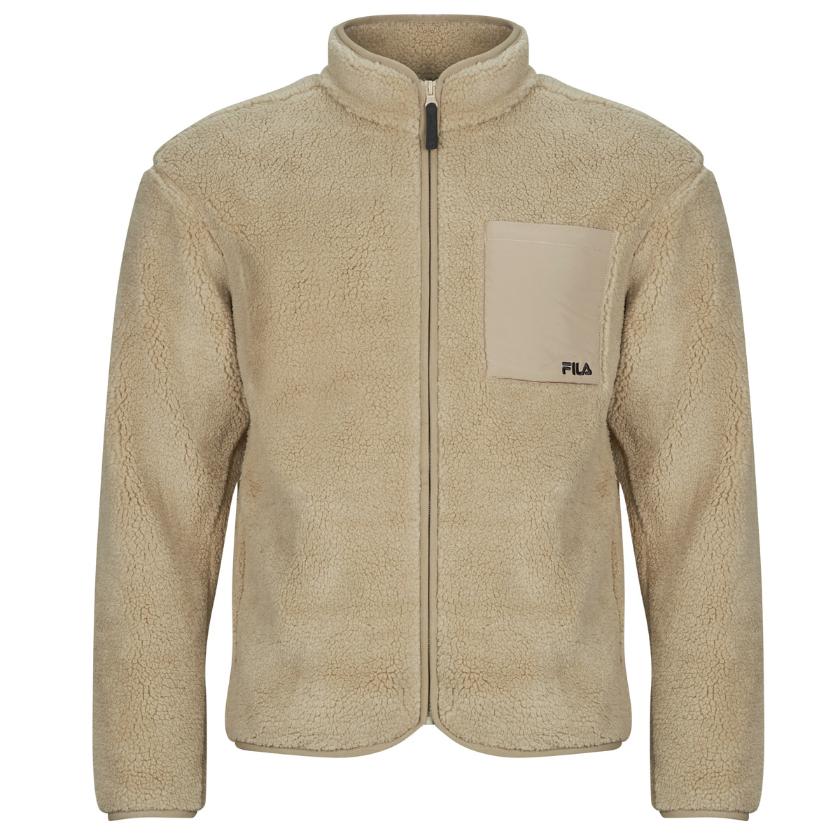 Fila - VALGRANA REGULAR TEDDY  FLEECE JACKET - Beige