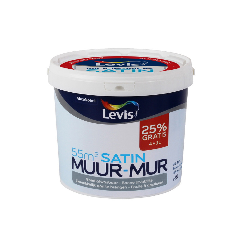 Peinture blanc satin 4   1 L gratuit LEVIS