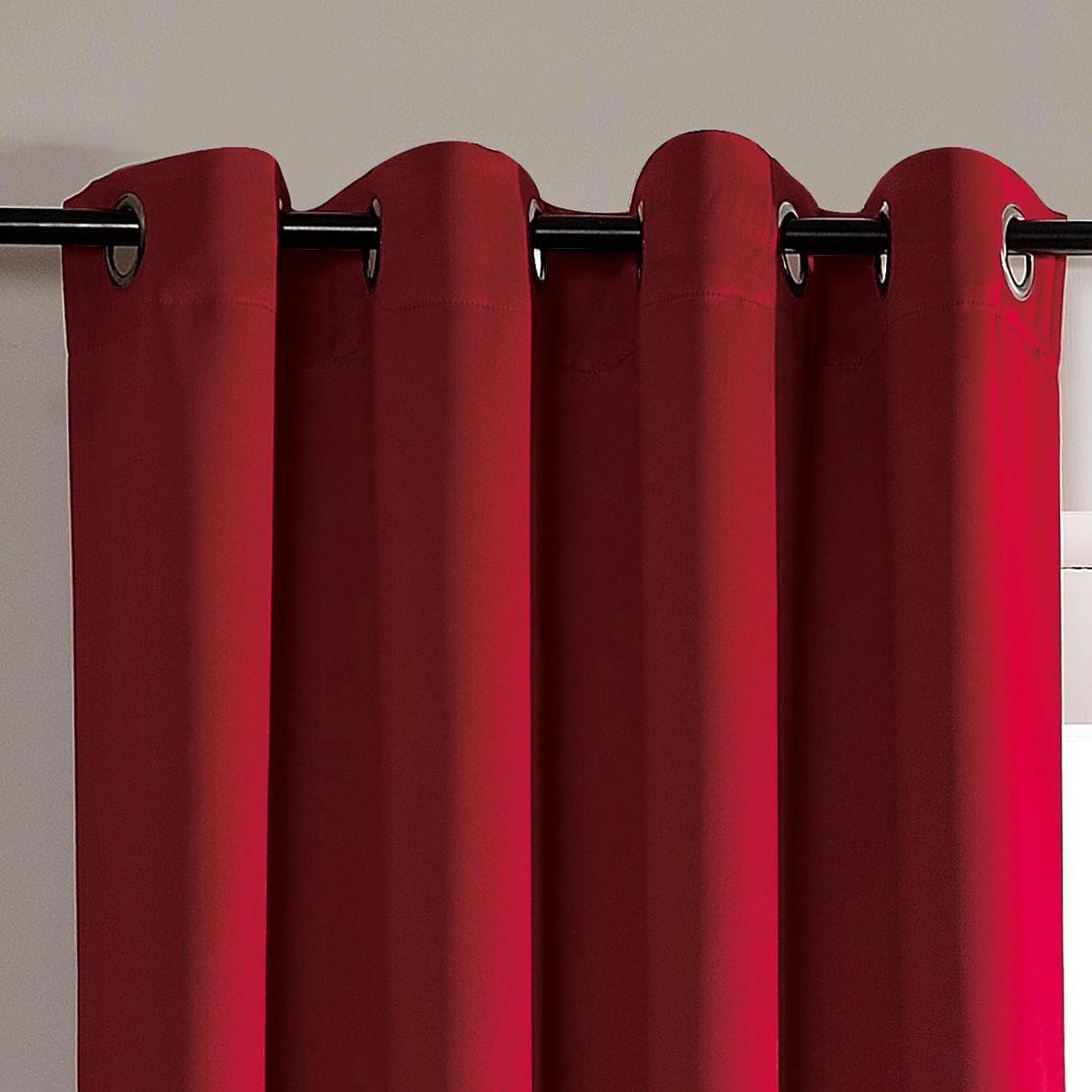 - Rideau occultant pour chambre et salon rouge