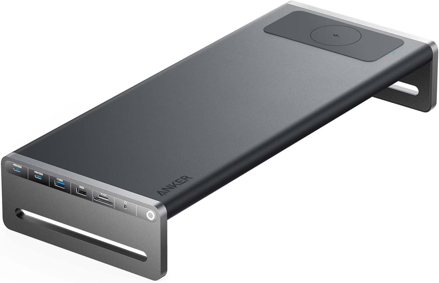 Anker 675 USB-C Docking Station (12-in-1  Monitor Stand  Wireless) with 10Gbps USB-C Ports  4K@60Hz HDMI Display  Wireless Charging Pad  for Lenovo ThinkPad  MacBook Pro M1 / M2