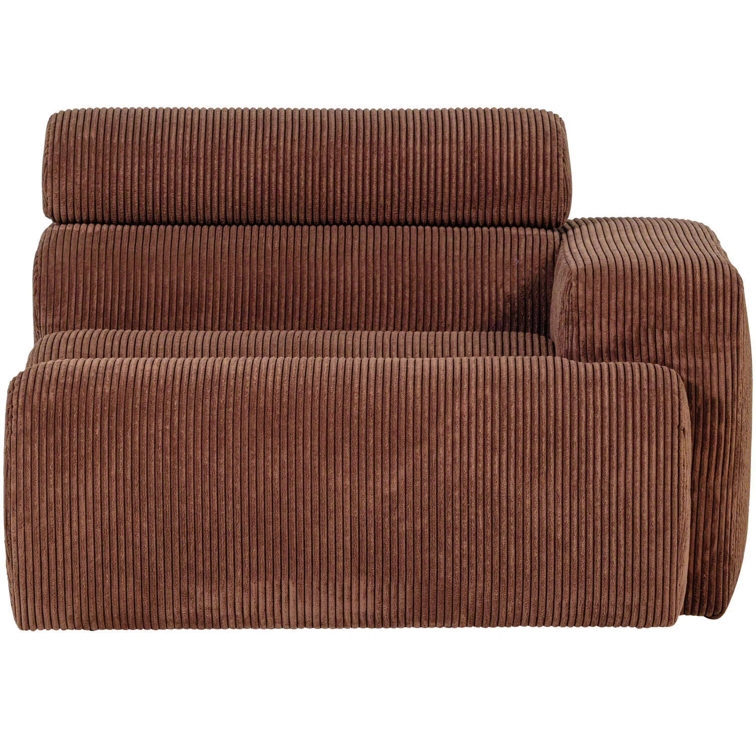 WOOOD 1-zits element bank arm rechts Novi - Ribstof - Terra - 86x109x113