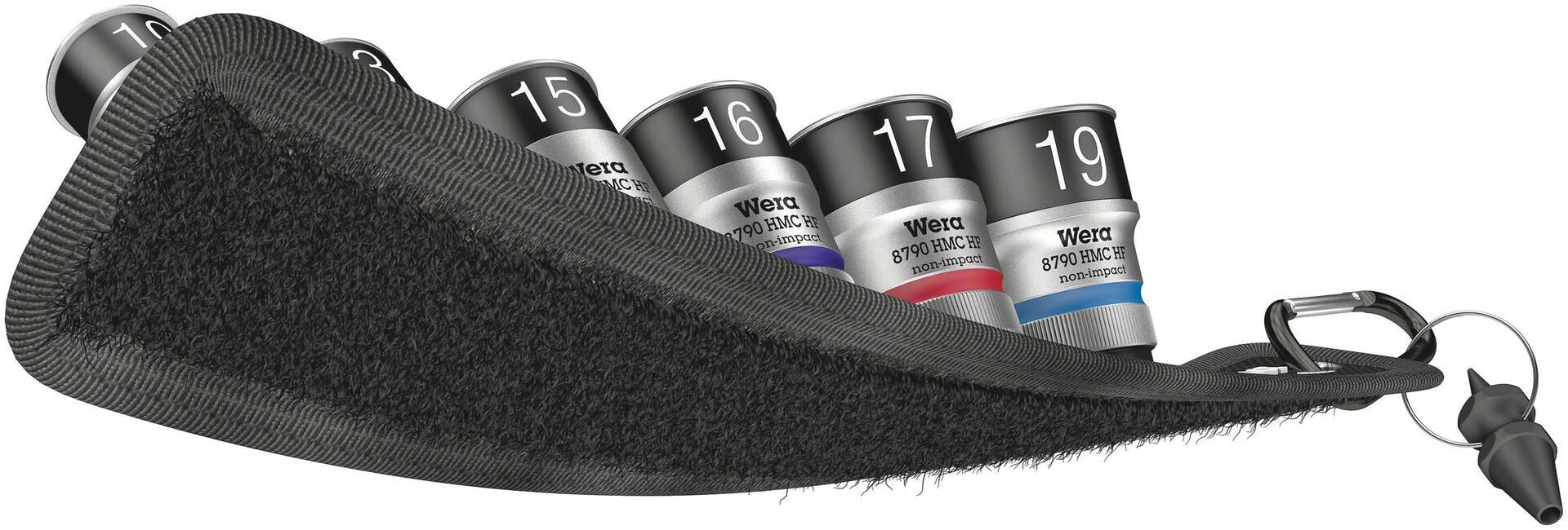 Wera Metric Socket Belt, 1/2-in Drive, 7-pc
