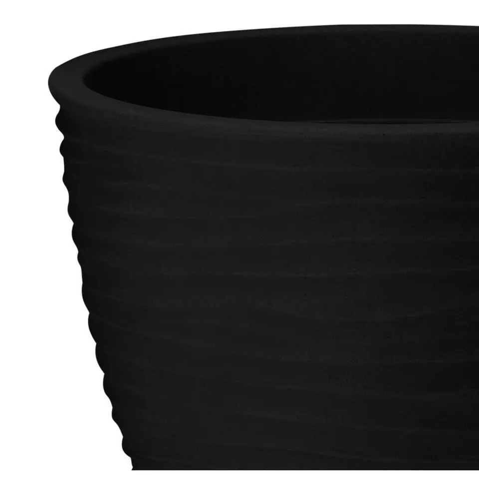 Pro Garden plantenpot - Tuin - kunststof - antraciet - 40 x 42 cm