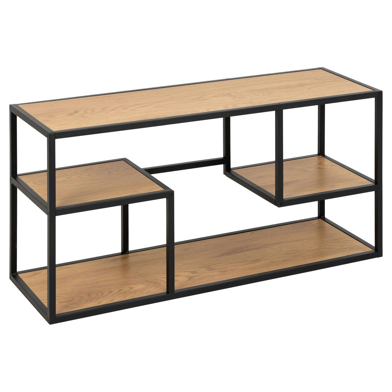 SIREINE - Etagère murale ajourée 3 niveaux en mdf et métal beige