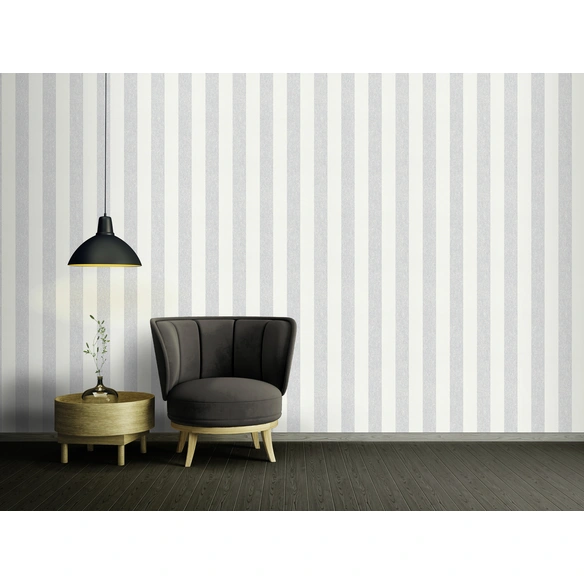 Vliestapete, BxL: 53 x 1005 cm, weiß/silber