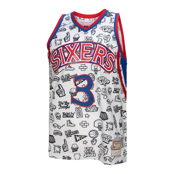 Allen Iverson Philadelphia 76ers 1996/97 Swingman Jersey - White