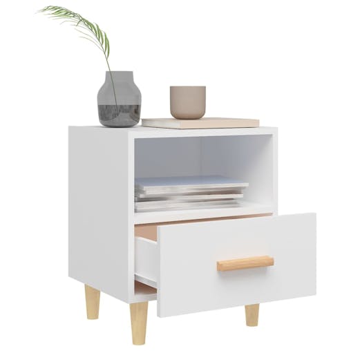 NNEVL Bedside Cabinets 2 pcs White 40x35x47 cm