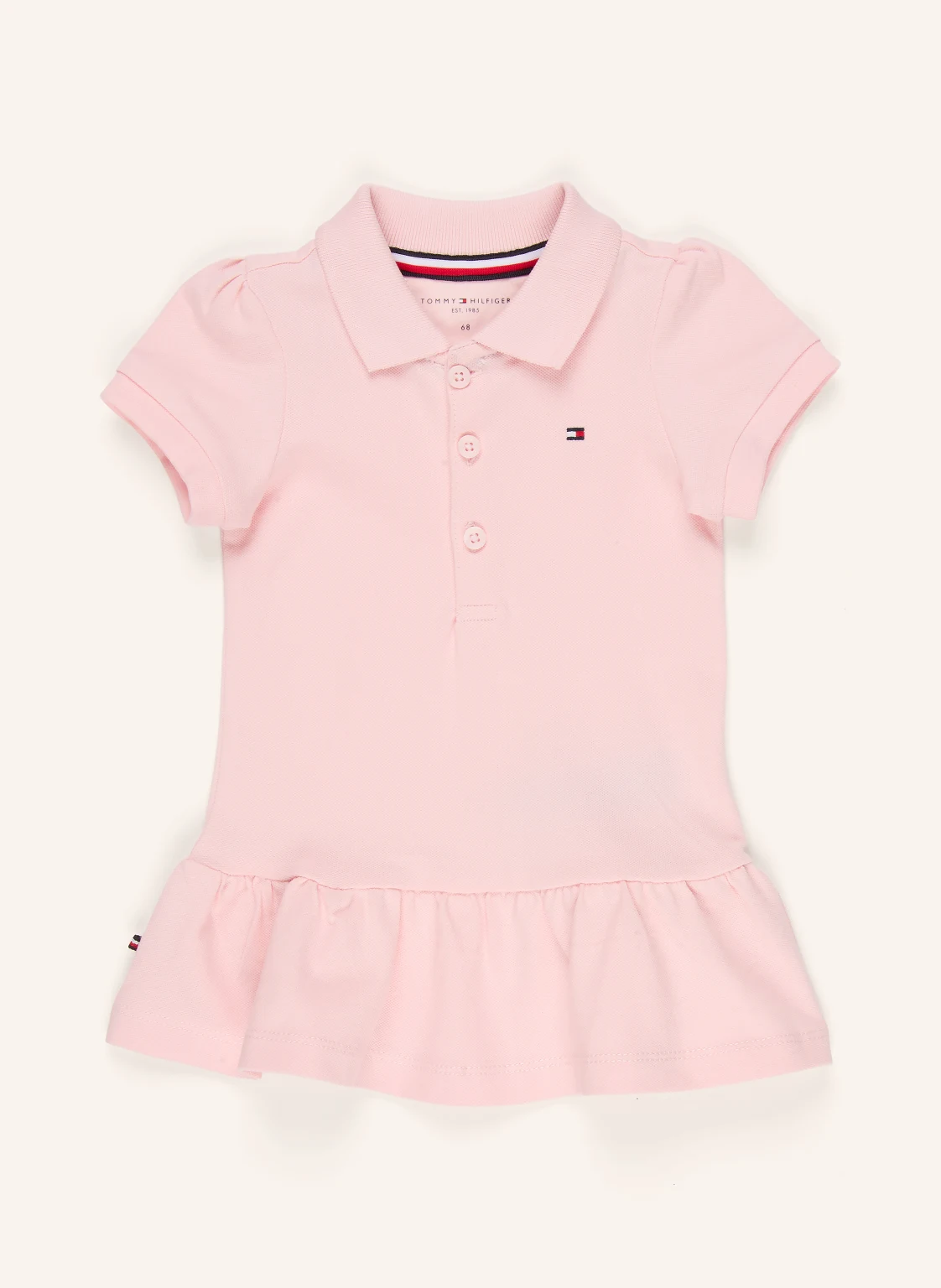 TOMMY HILFIGER Piqué-Polokleid mit Rüschen
