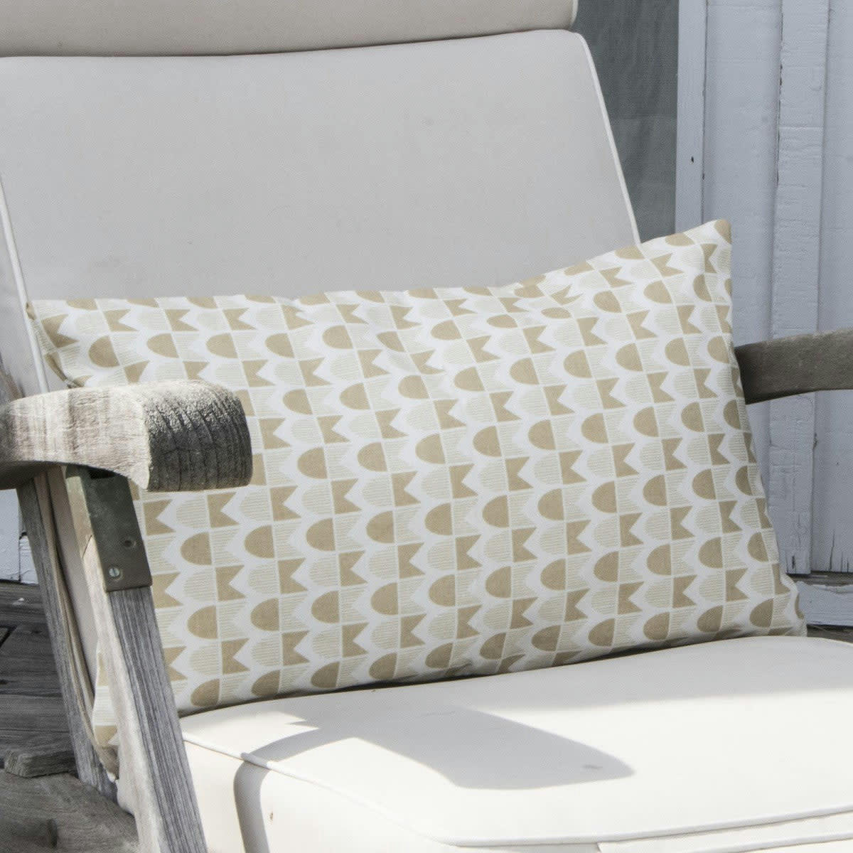 SKANDI - Housse de coussin d'extérieur coton  50x30 sable