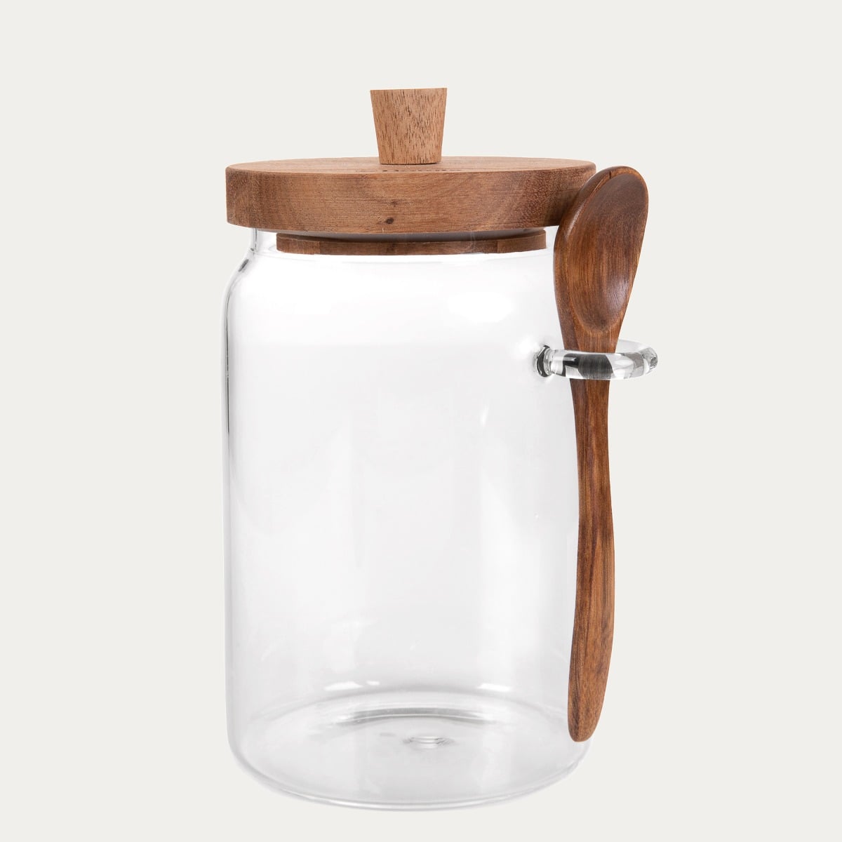 Pojemnik CARLOS szklany z akacjową łyżeczką 0,9 l