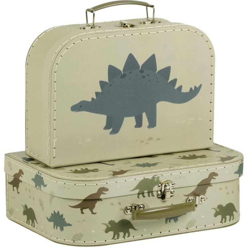 - Lot de 2 valisettes de rangement Dinosaure
