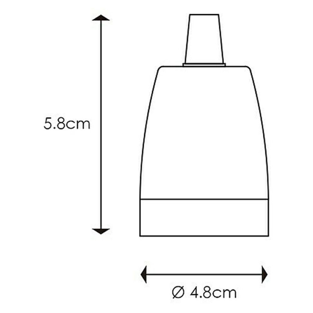 LAMPESOKKEL HOME SWEET HOME PORSELEN E27 SVART