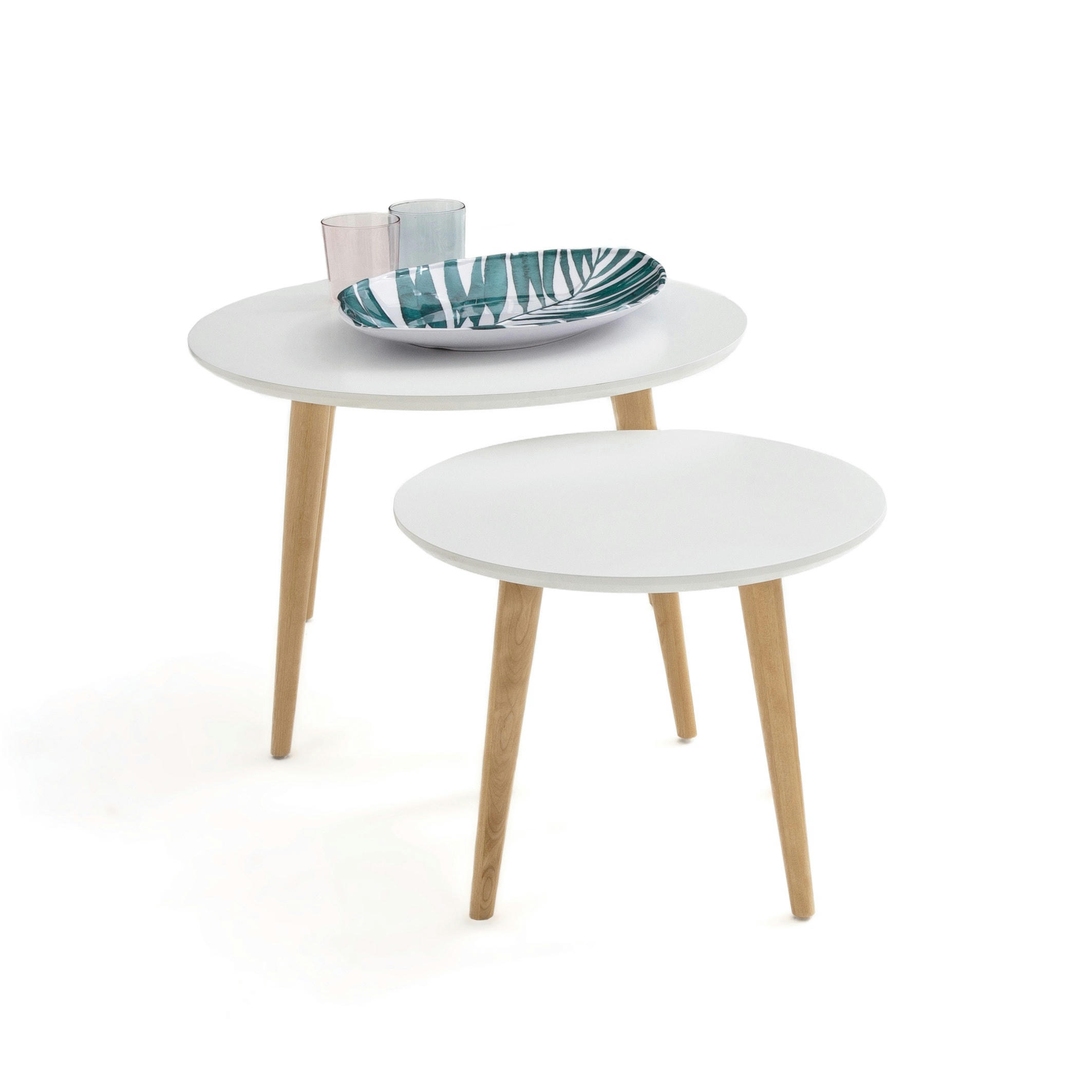Lot de 2 tables basses gigognes, Jimi