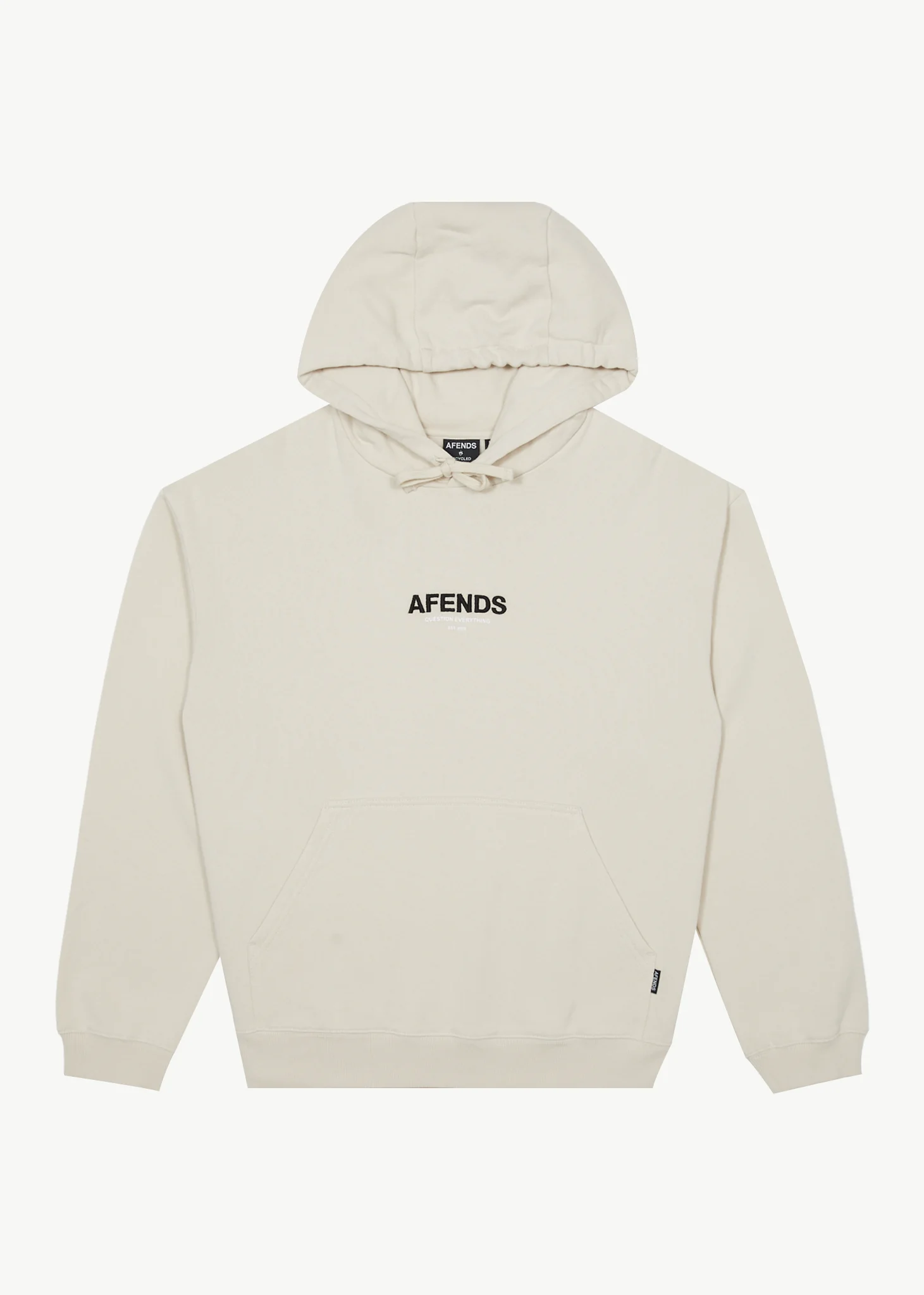 AFENDS Mens Vinyl - Hoodie - Moonbeam