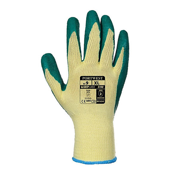 Gants de manutention Portwest ENDUIT LATEX Jaune / Vert 11