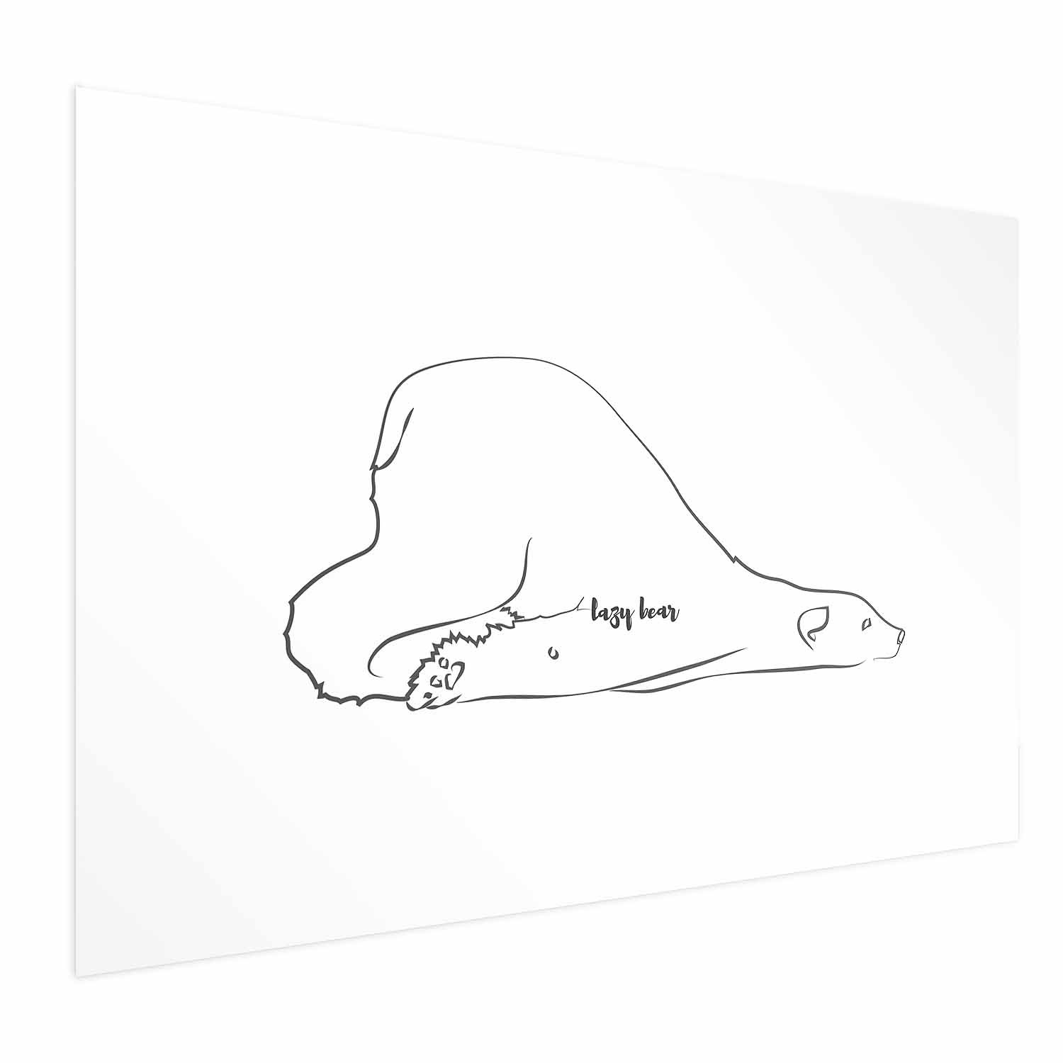 Plakat Leniwy niedźwiedź 30x21 cm
