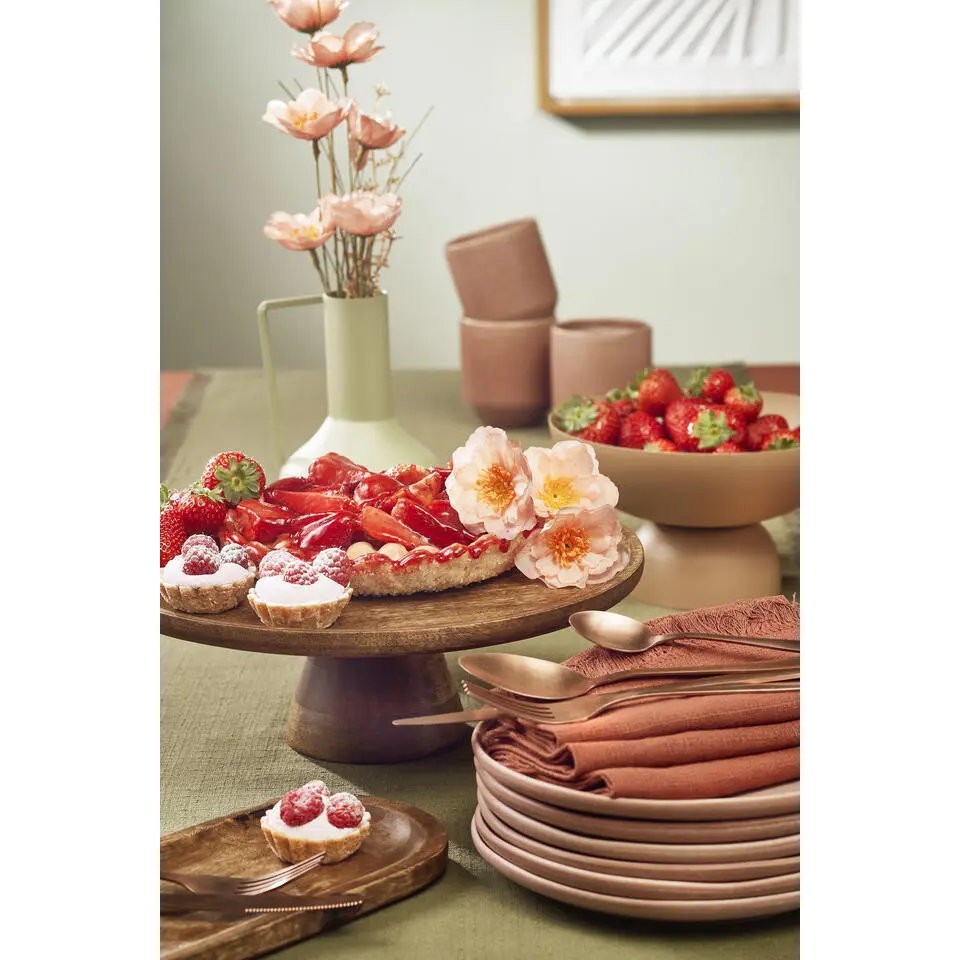 Mica Decorations Tallo Taartplateau - H10 x &Oslash;30 cm - Donkerbruin