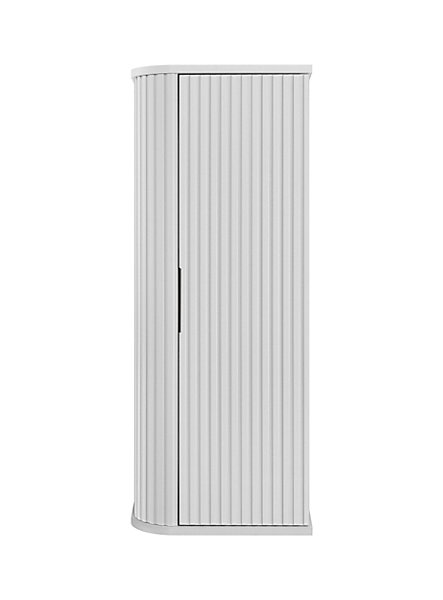 Armoire de toilette, blanc, poignée noire, 79 x 35,5 x 31,5 cm