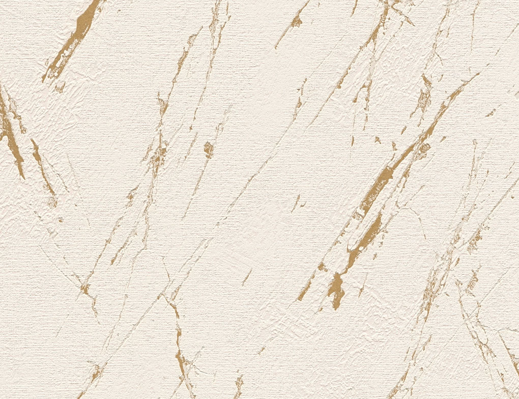 Vliestapete Marmor Beige, Gold