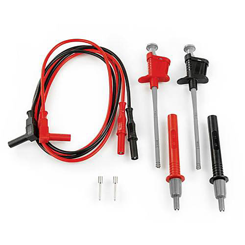 HT Instruments 425 - Jeu de cordons de mesure 2 fils avec pointes de test et pinces crocodiles, 1 paire