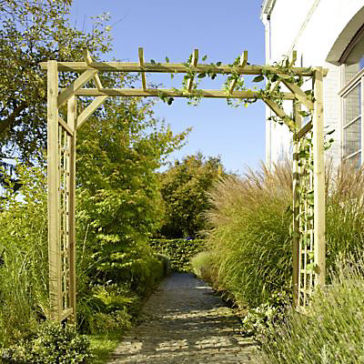 Arche de jardin pergola double droite